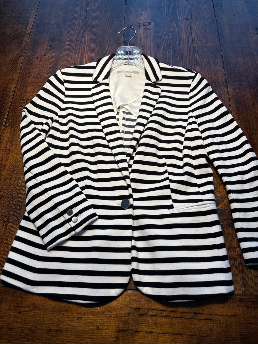 Banana Republic Black & White Striped Blazer